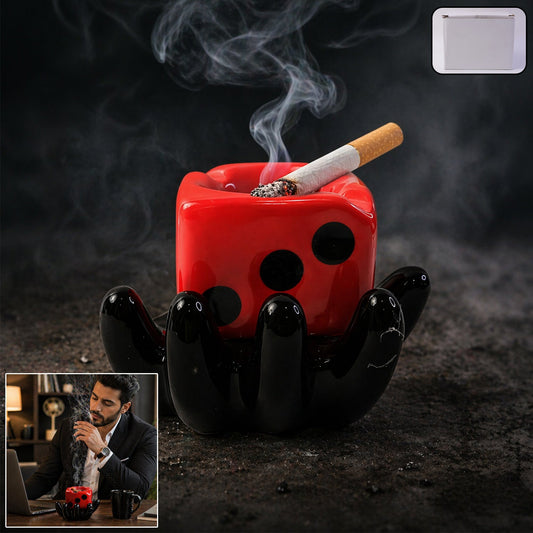 premium ceramic ashtray dice shape decorative bowl ashtray