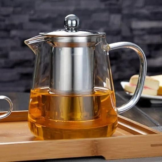 Glass Tea Pot with Infuser – Heat Resistant & Elegant Design