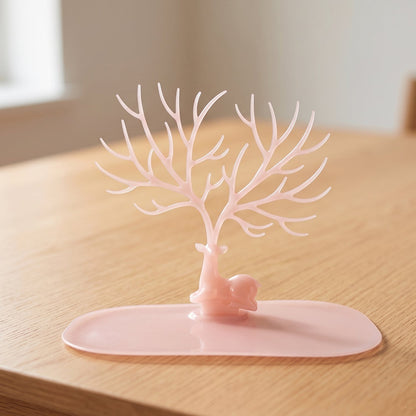 Pink deer antler jewellery organizer stand India